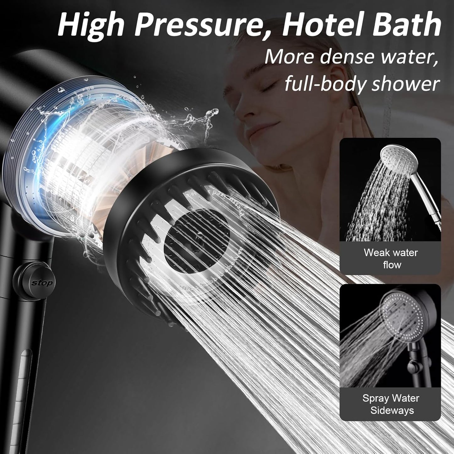 Priime™ Shower head with silicone exfoliator